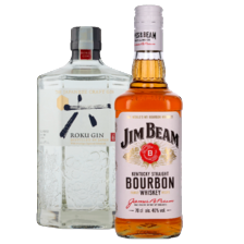 Jim Bean bourbon of ROKU Japanse gin